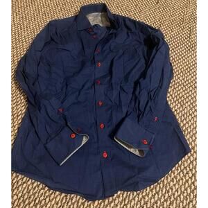 Twillory Shirt Men 15.5 32/33 Blue Performance Trim Fit Career Office Casual